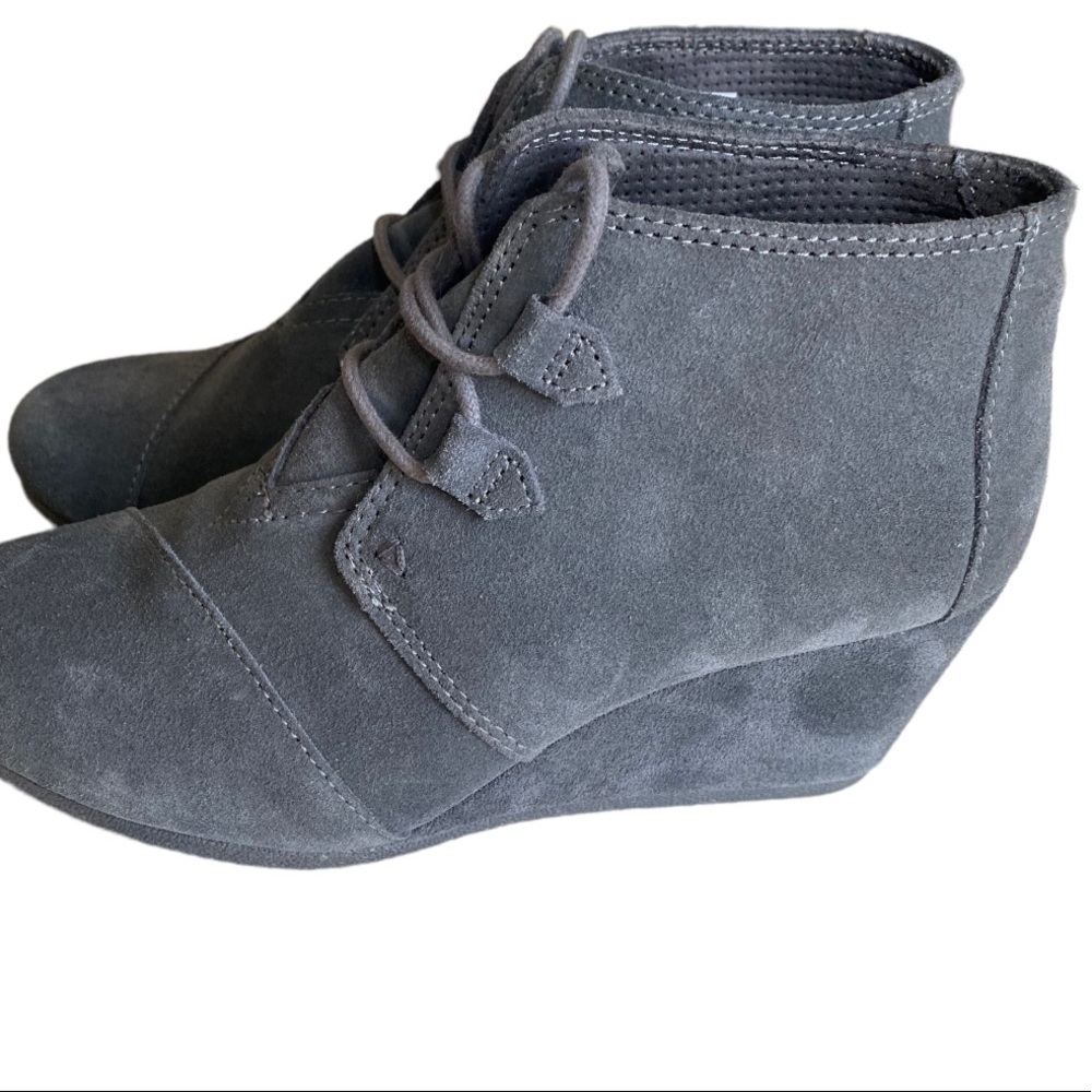 TOMS Forged Iron Grey Suede Women Kala Bootie 8.5 new - Picture 2 of 10